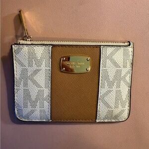 Michael Kors Logo Zip Card Holder Wallet